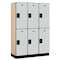 Salsbury Industries 2 Tier Designer Locker, 54"Wx76"Hx18"D, 6 Door, Gray 18-22368GRY - alternate 1